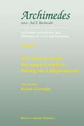 Cover: The Sciences in the European Periphery During the Enlightenment - Kluwer Academic Publishers