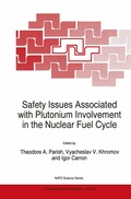 Cover: Safety Issues Associated with Plutonium Involvement in the Nuclear Fuel Cycle - Springer