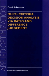 Abbildung von: Multi-Criteria Decision Analysis via Ratio and Difference Judgement - Kluwer Academic Publishers
