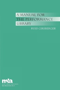 Enlarge image Cover: A Manual for the Performance Library - Scarecrow Press