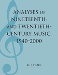 Cover: Analyses of Nineteenth- and Twentieth-Century Music, 1940-2000 - Scarecrow Press