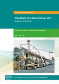Cover: Grundlagen des Baubetriebswesens - Bauhaus-Universit&auml;tsverlag Weimar