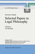 Cover: Kazimierz Opalek Selected Papers in Legal Philosophy - Springer