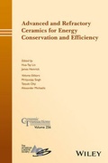 Cover: Advanced and Refractory Ceramics for Energy Conservation and Efficiency - Wiley