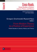 Cover: From Modern Theory to a Poetics of Experience - Peter Lang Verlag