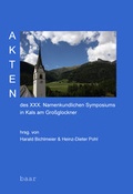 Cover: Akten des XXX. Namenkundlichen Symposiums in Kals am Gro&szlig;glockner - Baar-Verlag