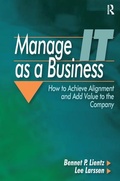 Cover: Manage IT as a Business - Routledge