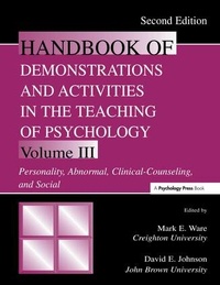 Enlarge image Cover: Handbook of Demonstrations and Activities in the Teaching of Psychology - Psychology Press Ltd