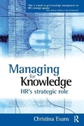 Cover: Managing for Knowledge - HR's Strategic Role - Routledge