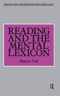 Cover: Reading and the Mental Lexicon - Psychology Press Ltd