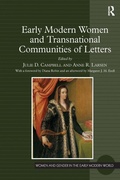 Cover: Early Modern Women and Transnational Communities of Letters - Routledge