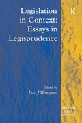Cover: Legislation in Context: Essays in Legisprudence - Routledge