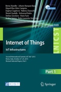 Cover: Internet of Things. IoT Infrastructures - Springer