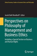 Cover: Perspectives on Philosophy of Management and Business Ethics - Springer