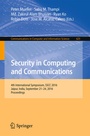 Cover: Security in Computing and Communications - Springer
