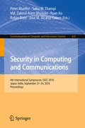 Cover: Security in Computing and Communications - Springer