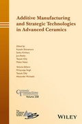 Cover: Additive Manufacturing and Strategic Technologies in Advanced Ceramics - Wiley