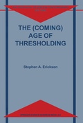 Cover: The (Coming) Age of Thresholding - Springer