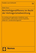 Bild: Rechtsfolgendifferenz im Recht der Vertragsrückabwicklung - Nomos