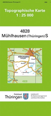 Abbildung von: Mühlhausen (Thüringen) Süd - Thüringer Landesamt für Bodenmanagement und Geoinformation