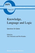Cover: Knowledge, Language and Logic: Questions for Quine - Kluwer Academic Publishers