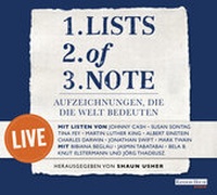 Enlarge image Cover: Lists of note - live - Random House Audio