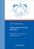Cover: 70 Jahre Pariser Vertrag 1946-2016 - Kovac, Dr. Verlag
