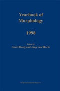 Cover: Yearbook of Morphology 1998 - Springer