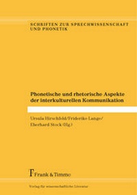 Abbildung von: Phonetische und rhetorische Aspekte der interkulturellen Kommunikation - Frank & Timme