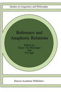 Enlarge image Cover: Reference and Anaphoric Relations - Kluwer Academic Publishers