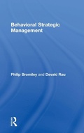 Cover: Behavioral Strategic Management - Routledge