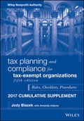 Cover: Tax Planning and Compliance for Tax-Exempt Organizations, 2017 Cumulative Supplement - Wiley