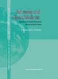 Cover: Autonomy and Clinical Medicine - Springer