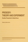Cover: Prosody: Theory and Experiment - Kluwer Academic Publishers