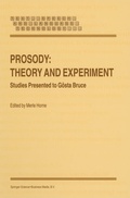 Cover: Prosody: Theory and Experiment - Springer