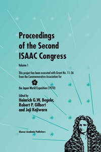 Abbildung von: Proceedings of the Second ISAAC Congress - Kluwer Academic Publishers