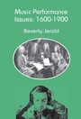 Cover: Music Performance Issues: 1600-1900 - Pendragon Press