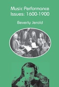 Cover: Music Performance Issues: 1600-1900 - Pendragon Press