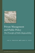 Cover: Private Management and Public Policy - Stanford Business Books,US
