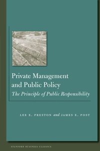 Enlarge image Cover: Private Management and Public Policy - Stanford Business Books,US