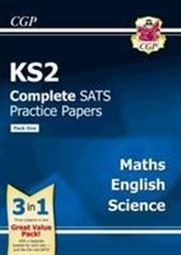 Enlarge image Cover: KS2 Complete SATS Practice Papers: Science, Maths & English (updated for the 2017 tests) - Pack 1 - Coordination Group Publications Ltd (CGP)