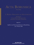 Cover: Quellen zum Elementarschulwesen in Brandenburg von 1796 bis 1848 - De Gruyter Akademie Forschung