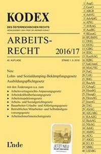 Abbildung von: KODEX Arbeitsrecht 2016/17 - Linde