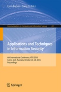 Cover: Applications and Techniques in Information Security - Springer
