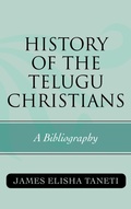 Cover: History of the Telugu Christians - Scarecrow Press