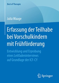 Abbildung von: Erfassung der Teilhabe bei Vorschulkindern mit Frühförderung - Springer