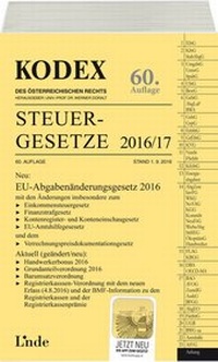 Abbildung von: KODEX Steuergesetze 2016/17 - Linde