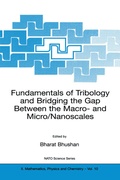 Cover: Fundamentals of Tribology and Bridging the Gap Between the Macro- and Micro/Nanoscales - Springer