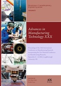Cover: Advances in Manufacturing Technology XXX - IOS Press,US