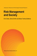 Cover: Risk Management and Society - Springer